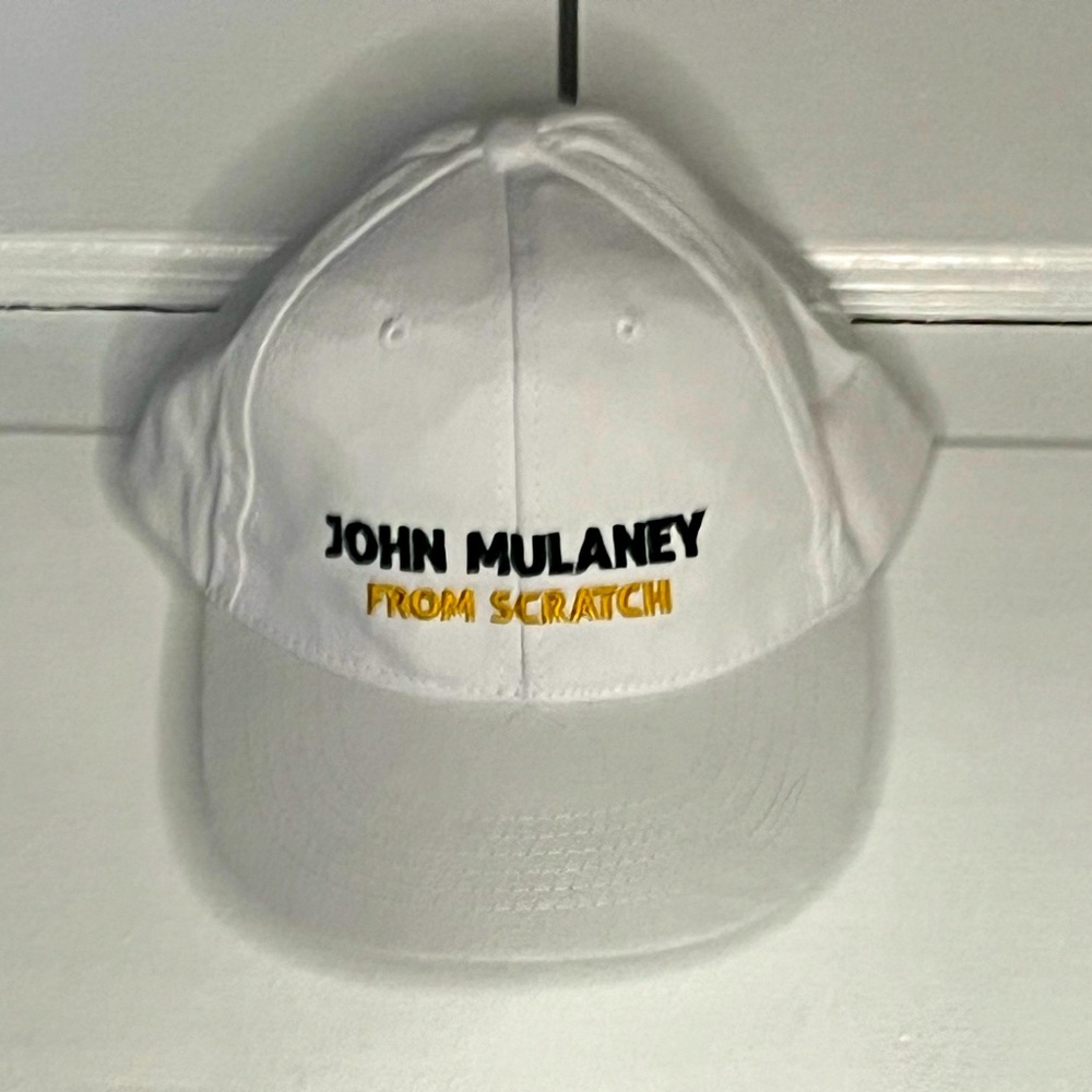 John Mulaney From Scratch White Cotton Tour Hat Cap Adjustable Velcro OSFA